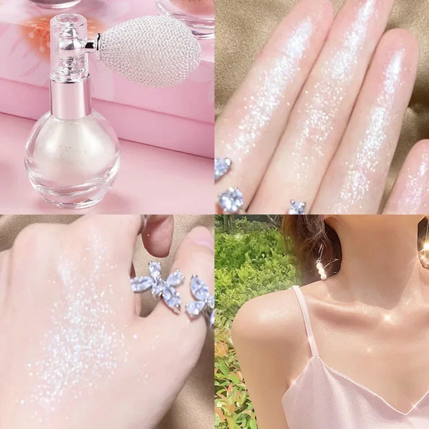 Diamond Highlighter Powder Spray Waterproof High Gloss Glitter Body Bronzer Highlight Powder Face Contour Illuminator Makeup - Luxe Ladies Moda