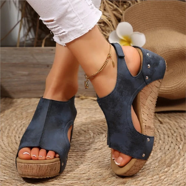 Sandals Shoes Women Summer Soft Women Shoe Slides Women's Sandals Wedge Shoes Woman Platform Heels Slippers Women Footwear - Luxe Ladies Moda