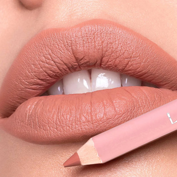 "Waterproof Matte Lip Liner | 12-Color Wooden Lip Contour Pencil" - Luxe Ladies Moda