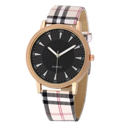 Fashion Casual Women's Quartz Watches Black White Dial Analog Ladies Wristwatch Leather Strap Simple Female Clock Gift for Women - Luxe Ladies Moda
