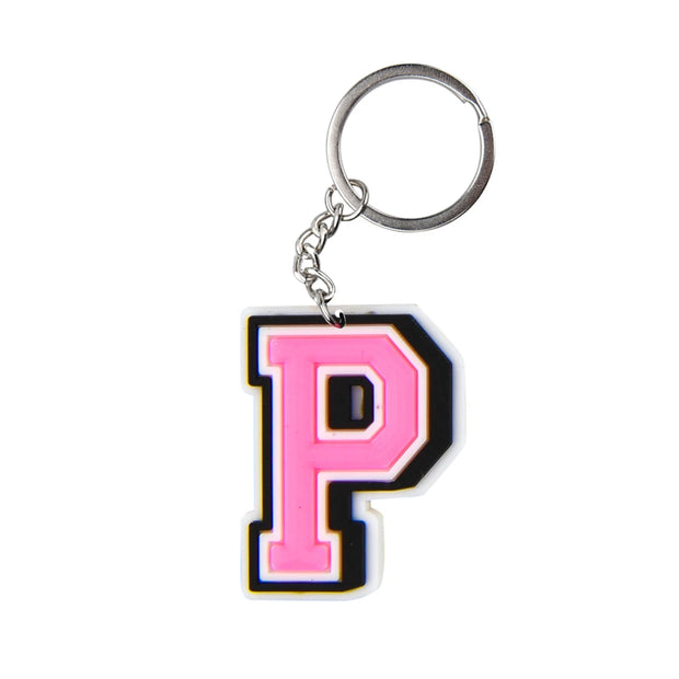 Cute Cartoon Pink Alphabet Keychains | A-Z Letter Keyrings for Personalized Style" - Luxe Ladies Moda