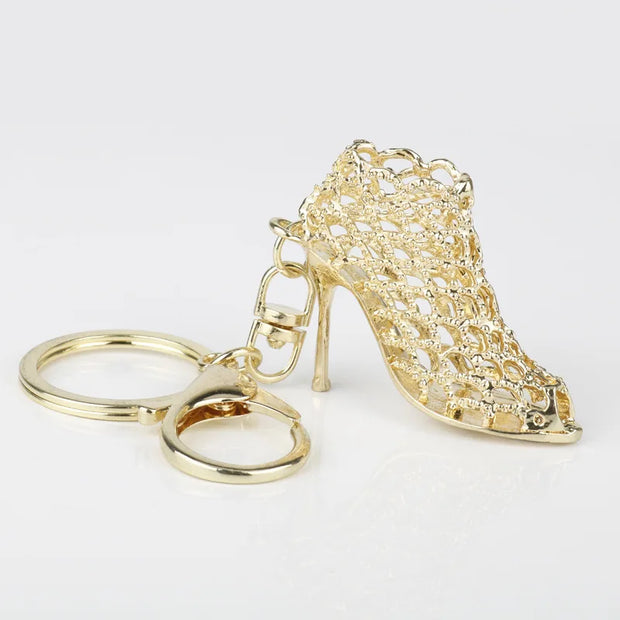 High Heel Shoes Keychain – Rhinestone Car Key Ring, Fashion Crystal Key Holder for Women’s Bag Charms - Luxe Ladies Moda
