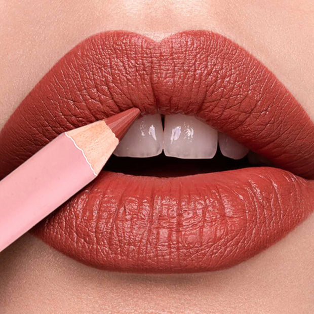 "Waterproof Matte Lip Liner | 12-Color Wooden Lip Contour Pencil" - Luxe Ladies Moda