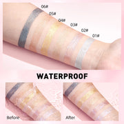 QIBEST shimmer lip gloss beauty girl diamond glitter lip tint waterproof long lasting 6 colors gray flash liquid lipstick makeup - Luxe Ladies Moda