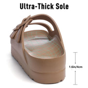 Fashion Thick Sole Slippers For Women Lightweight EVA Beach Shoes With Adjustable Buckle Summer New Orthopedic Slippers
