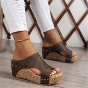 Sandals Shoes Women Summer Soft Women Shoe Slides Women's Sandals Wedge Shoes Woman Platform Heels Slippers Women Footwear - Luxe Ladies Moda