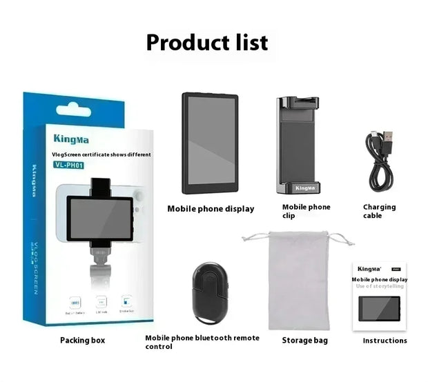 Smartphone Vlog Selfie Monitor Screen Magnetic Phone Rear Camera For Selfie Vlog Live Stream For Android Iphone Custom - Luxe Ladies Moda