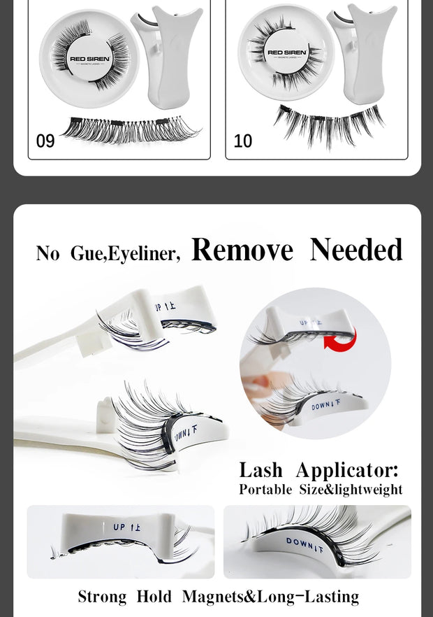 Reusable Magnetic Eyelashes with Applicator - Natural Wispy Lashes, No Glue Needed - Luxe Ladies Moda