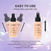 Body highlight spray, quick-drying and non-sticky, liquid glitter highlighter, long-lasting gloss - Luxe Ladies Moda