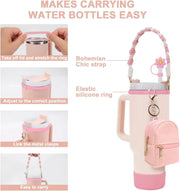 9PCS Cup Accessories Set Water Bottle Handle Strap Coin Purse Silicone Cup Boot Straw Cover for Stanley Cup 30oz & 40oz Tumbler - Luxe Ladies Moda
