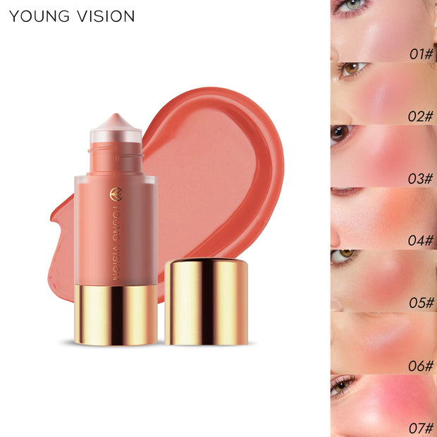 8 colors long-lasting Bottom press moisturizing easy makeup blush pencil solid creamy Liquid blusher - Luxe Ladies Moda
