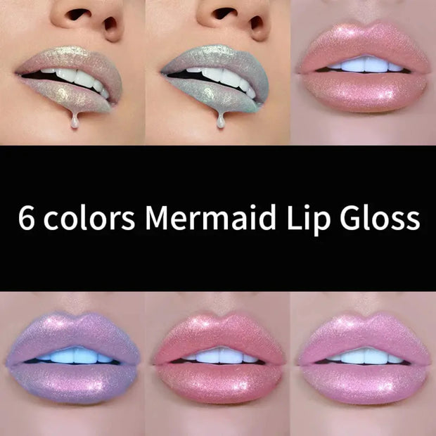Moisturizing Glitter Lip Gloss with Long-lasting Glossy Finish for Hydrated Lips - Lipstick and Lip Balm Combo