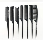Professional Hair Tail Combs Stainless Steel Salon Cut Styling Comb Spiked Hair Care Styling Tools Barber Accessories Fine Teeth