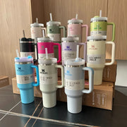 Stanley 30oz 40oz Insulated Tumbler With Lid and Straws Stainless Steel Coffee Tumbler with Handle Vacuum Leak Proof Coffee Cup - Luxe Ladies Moda