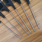Professional Hair Tail Combs Stainless Steel Salon Cut Styling Comb Spiked Hair Care Styling Tools Barber Accessories Fine Teeth - Luxe Ladies Moda