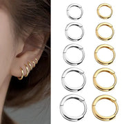 Simple Stainless Steel Small Hoop Earrings for Women - Luxe Ladies Moda