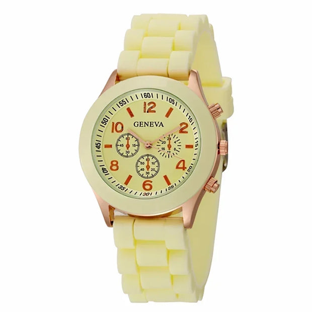 Women Watches New Fashion Luxury Brand Women's Watch Silicone Strap Quartz Wrist Watch For Female