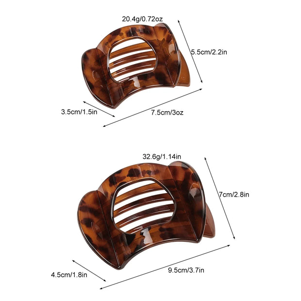 Large Small Sizes PC Hair Clips for Women Non-slip Hair Accessories Vintage Arc Shaped Duck Claw Hairpins Girl Barrettes