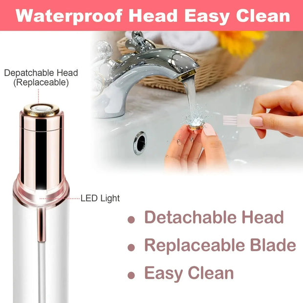 Portable Lipstick Shaped Electric Hair Remover For Women Painless And Effective Facial Hair Removal Home Razor Shaver Tool - Luxe Ladies Moda