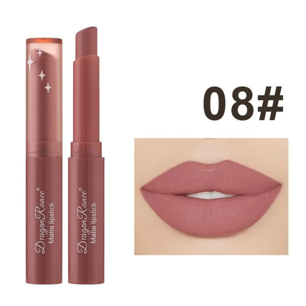 Matte, non-fading moisturizing lipstick Velvet matte finish, waterproof, and long-lasting. Resistant to fading and smudging. - Luxe Ladies Moda