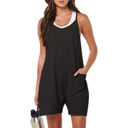 Jumpsuits For Women Summer Casual Sleeveless Adjustable Shoulder Strap Loose Rompers Women's Fashion Comfy Overalls Pants Shorts - Luxe Ladies Moda