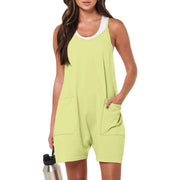 Jumpsuits For Women Summer Casual Sleeveless Adjustable Shoulder Strap Loose Rompers Women's Fashion Comfy Overalls Pants Shorts - Luxe Ladies Moda