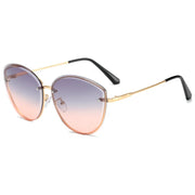Fashion Cat Eyes Sunglasses Women Metal Female UV400 Vintage Ladies Stylish Design Oversized Square Sunglasses For Women - Luxe Ladies Moda