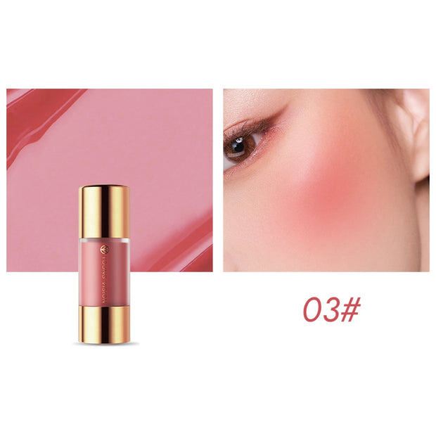 8 colors long-lasting Bottom press moisturizing easy makeup blush pencil solid creamy Liquid blusher - Luxe Ladies Moda