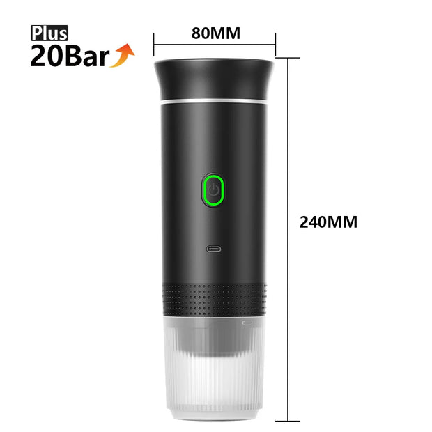Wireless Electric Portable Espresso Coffee Machine for Car & Home Camping Coffee Maker 3-in-1 Capsule Powder Travel Coffee Maker - Luxe Ladies Moda