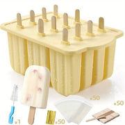 Popsicles Molds, 12 Pieces Silicone Popsicle Molds Easy-Release BPA-free Popsicle Maker Molds Ice Pop Molds Homemade Popsicle - Luxe Ladies Moda