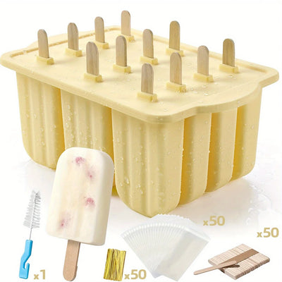 Popsicles Molds, 12 Pieces Silicone Popsicle Molds Easy-Release BPA-free Popsicle Maker Molds Ice Pop Molds Homemade Popsicle - Luxe Ladies Moda