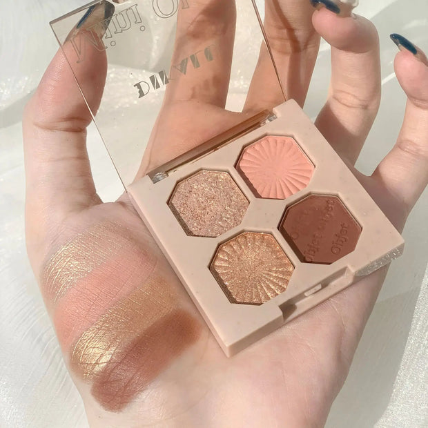 Eye Shadow Palette Mini Makeup Cosmetics Travel Size Cute Glitter Nude Eyeshadows Women Cheap Korean Glitters for the Eyes Gift - Luxe Ladies Moda