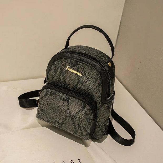 Women Mini Backpack Printed Cow Pattern Backpacks Simple Casual Student Bookbags Traveling Boin Purse Backpacks - Luxe Ladies Moda