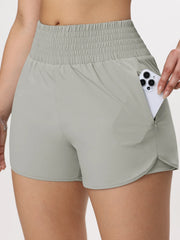 Women Side Zippered Pocket With Inner Lining Shorts Quick Drying Running Fitness Yoga Leisure Sport Shorts - Luxe Ladies Moda