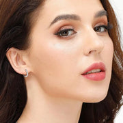 925 Sterling Silver Small Hoop Earrings Zirconia Huggie 14K Gold Plated Cartilage Piercing Ear Cuff Tiny Earrings for Women Men - Luxe Ladies Moda