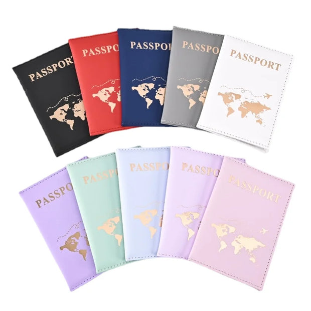 Simple New Passport Cover Case Fashion Credit Card Holder Wallet Pouch Women Men Travel Wedding Passport Covers Holder - Luxe Ladies Moda