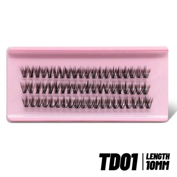 Lash Clusters Set Mixed Tray Lashes Kit Fluffy Individual Lashes Extension with Lash Bond and Seal At Home Makeup - Luxe Ladies Moda