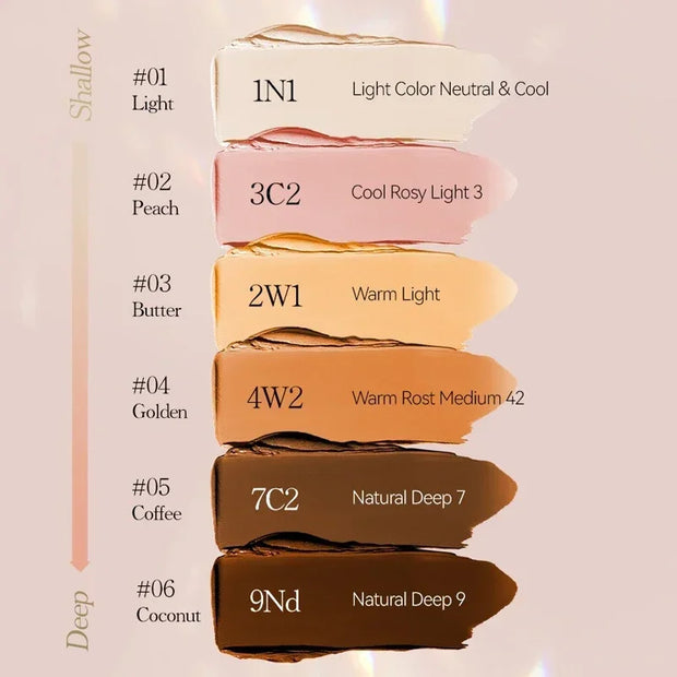 Facial Stick Foundation Full Coverage Dark Skin Foundation Makeup Lasting Oil-control Concealer Base Cream Matte Natural Primer - Luxe Ladies Moda