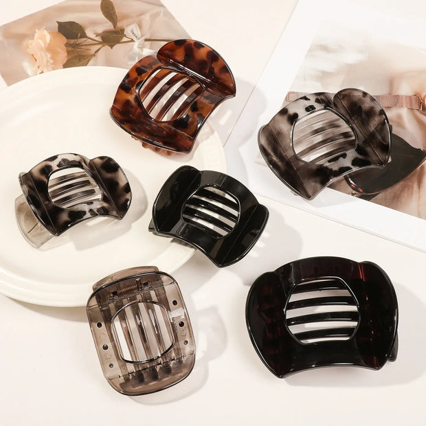 Large Small Sizes PC Hair Clips for Women Non-slip Hair Accessories Vintage Arc Shaped Duck Claw Hairpins Girl Barrettes