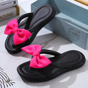 Bow Tie Slippers for Women, Sweet Bow Tie Flip Flops, Outdoor EVA, Non-Slip Beach Shoes, Comfortable Sandals, Summer Fashion - Luxe Ladies Moda