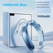 Portable Neck Fan 10000mAh Rechargeable Fan Mini 3-Speeds Large Wind Outdoor Silent Electric Ventilador for Home Camping Outdoor