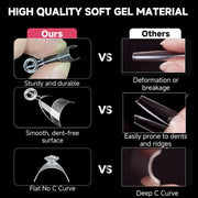 240pcs Half Cover Almond Pre-filed Nail Tips Half Matte XS Press on Fake Nail Extension for Small Tiny Nail Bed 12 Sizes in Box - Luxe Ladies Moda