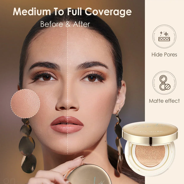 Matte Air Cushion BB&CC Cream – Lightweight, Full Coverage, and Long-Lasting - Luxe Ladies Moda
