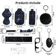 Factory Price Women Outdoor Self Defense Keychain Accessories Set Emergency Personal Protection Safety Alarm Women Product