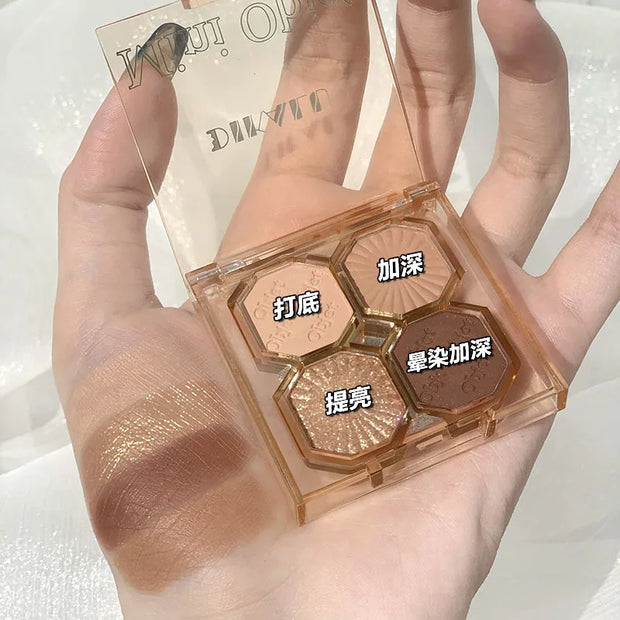 Eye Shadow Palette Mini Makeup Cosmetics Travel Size Cute Glitter Nude Eyeshadows Women Cheap Korean Glitters for the Eyes Gift - Luxe Ladies Moda