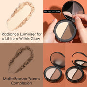 Highlighter Contour Palette Illuminator Makeup 3D Bronzer Matte Contour Powder Highgloss Palette - Luxe Ladies Moda