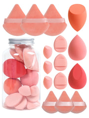 15-Piece Makeup Puff & Sponge Set – Loose Powder Puffs, Mini Makeup Eggs & Air Cushion Applicators - Luxe Ladies Moda