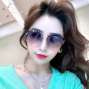 Fashion Cat Eyes Sunglasses Women Metal Female UV400 Vintage Ladies Stylish Design Oversized Square Sunglasses For Women - Luxe Ladies Moda