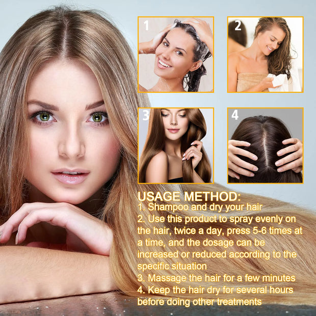 Biotin Hair Care Spray Nourish Scalp Hair Follicle Reduce Hair Loss Stabilizer Hair Root Refresh Oil Control Natural Plant Essence