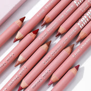 "Waterproof Matte Lip Liner | 12-Color Wooden Lip Contour Pencil" - Luxe Ladies Moda